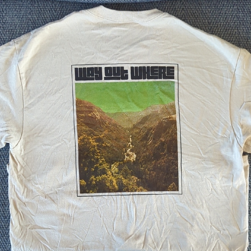Cream Graphic Tee for Men